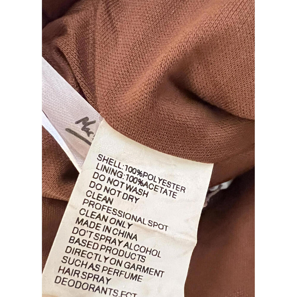 New Mac Duggal 20371 Embellished Cap Sleeve A Line Dress In Chocolate Sz8 $698 - Picture 10 of 10